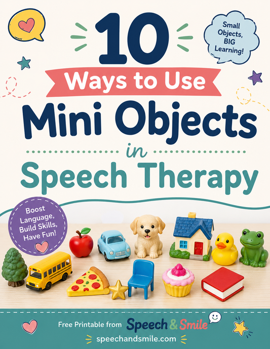 Ways to Use Mini Objects in Speech Therapy | Free One-Page Handout