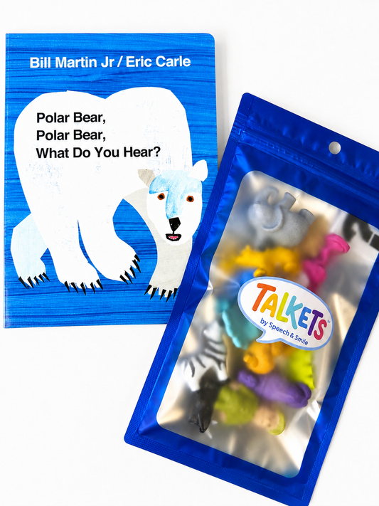Polar Bear What do you Hear Story Prop Set | Mini Animal Story Objects | Speech Therapy Story Retell Props Talkets™ Mini Objects