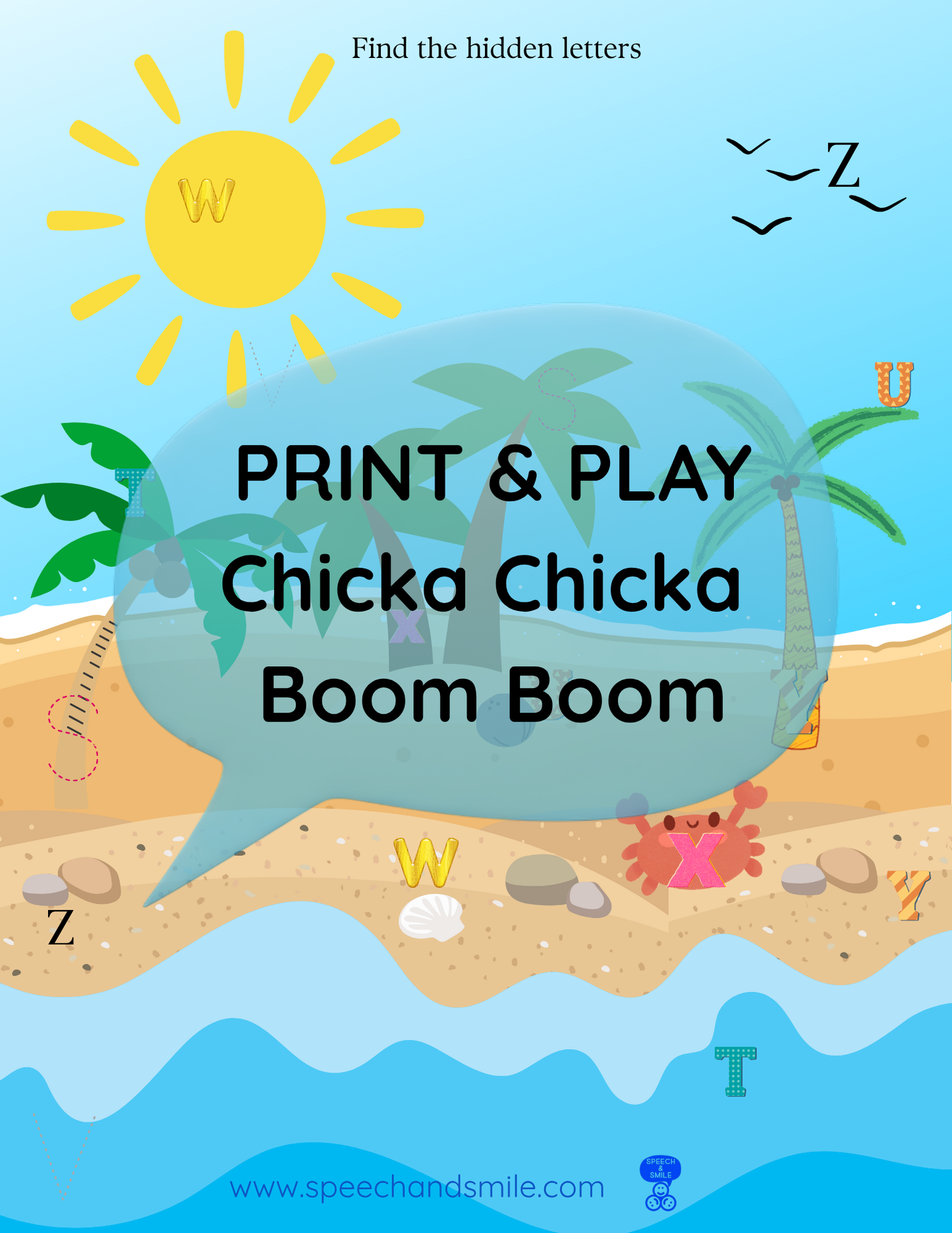 Say and Play Story Kit Book Pack – Chicka Chicka Boom Boom Companion PRINTABLE ACTIVITIES Speech & Language Instant Download Book Extension
