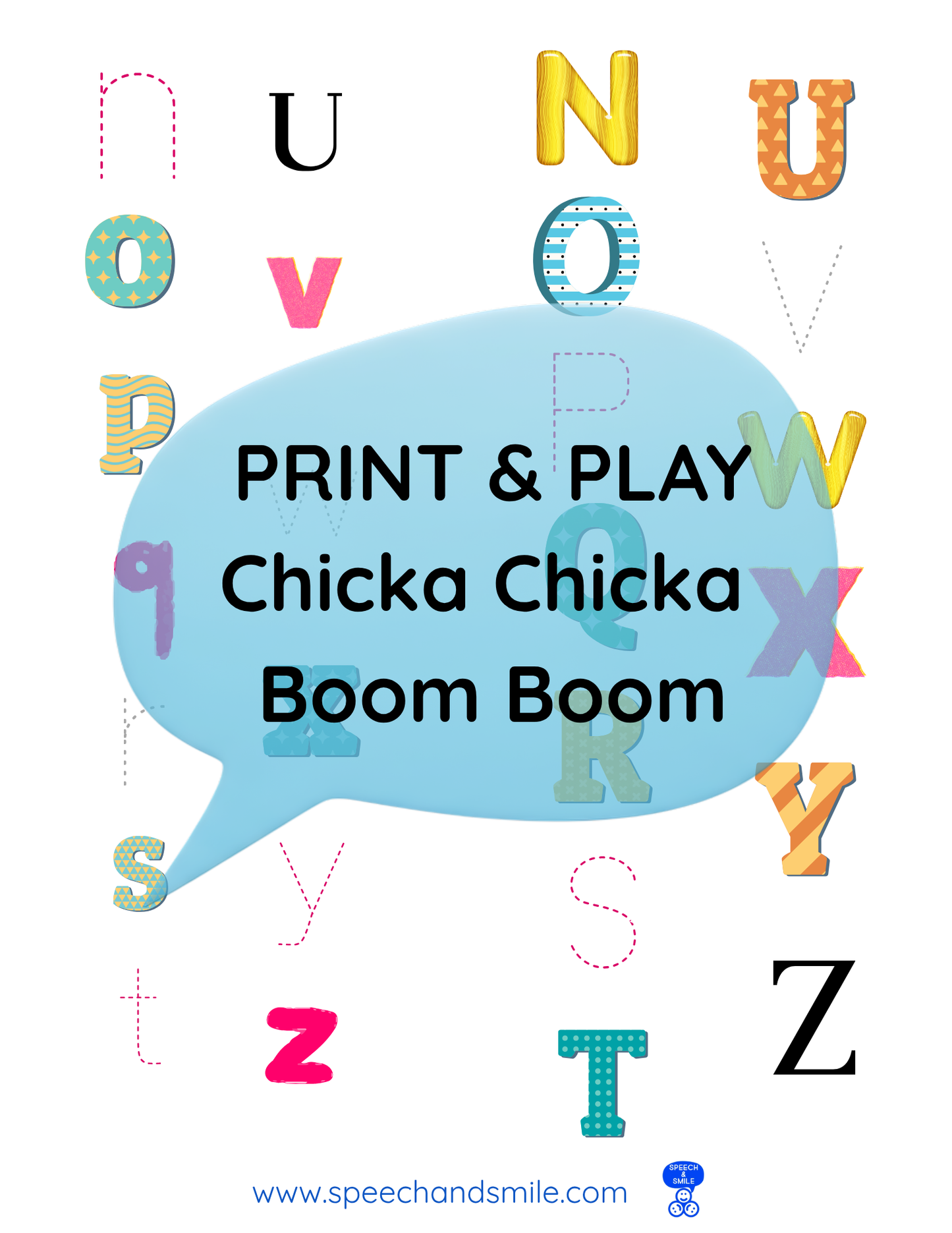 Say and Play Story Kit Book Pack – Chicka Chicka Boom Boom Companion PRINTABLE ACTIVITIES Speech & Language Instant Download Book Extension