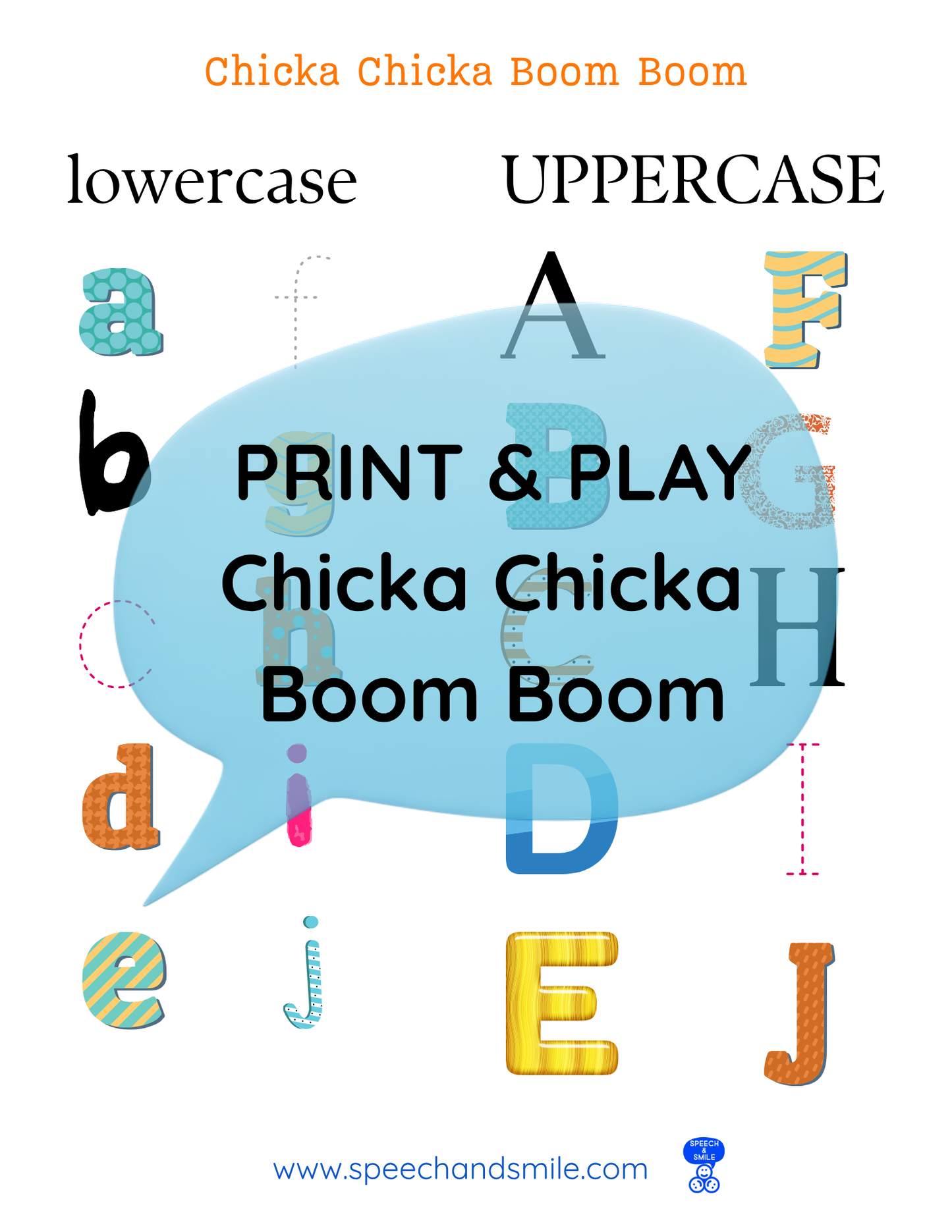 Say and Play Story Kit Book Pack – Chicka Chicka Boom Boom Companion PRINTABLE ACTIVITIES Speech & Language Instant Download Book Extension