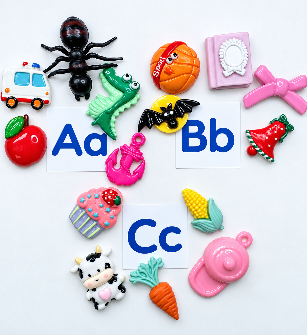 Alphabet Objects Teaching Set – 130+ Beginning Sound Manipulatives - Speech & Language Learning – 5 per Letter A–Z
