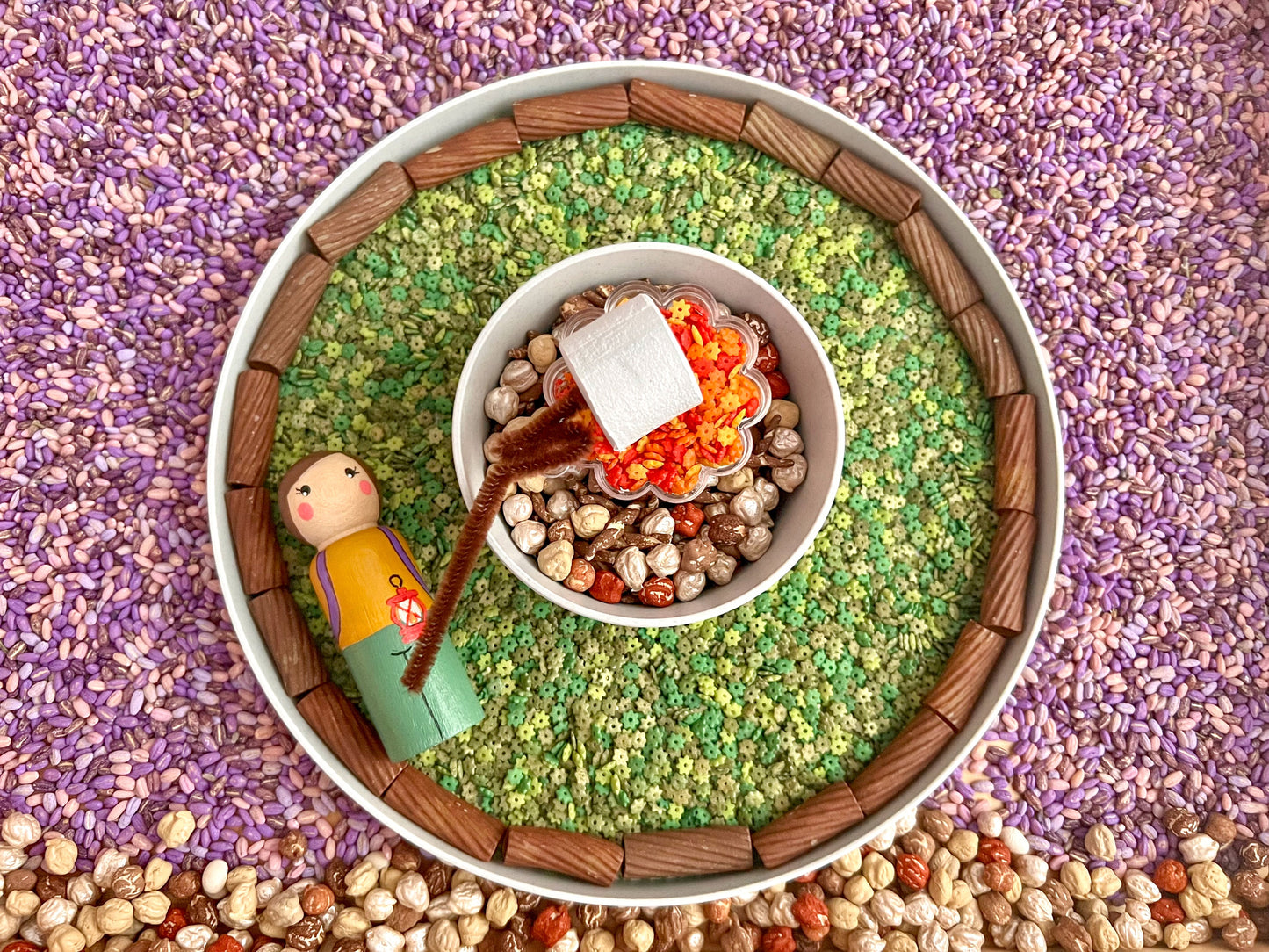 Lavender Fields Sensory Bin Filler - Lavender Scented Sensory Play Calming Tool