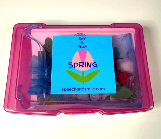 Spring Vocabulary Task Box with Mini Objects | Say & Play Mini Objects™