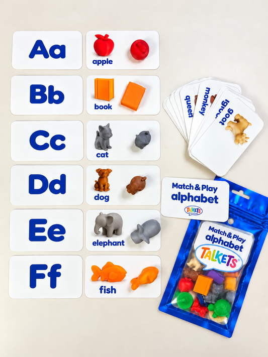 Alphabet Flash Cards with Mini Objects A-Z | Alphabet Matching Game | Uppercase & Lowercase Letters | Preschool Learning Activity