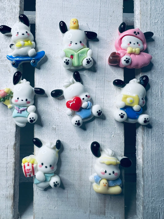 Mini Pochacco Trinkets Verb Minis Bag 8 verb trinkets included FIVE DOLLAR mini bag Miniature Dog trinkets speech therapy mini objects