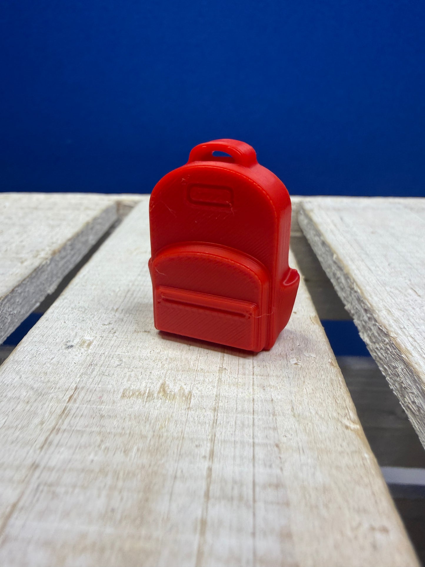 Mini Backpack Trinket – School Theme Mini Objects - Miniature Red Backpack TALKET