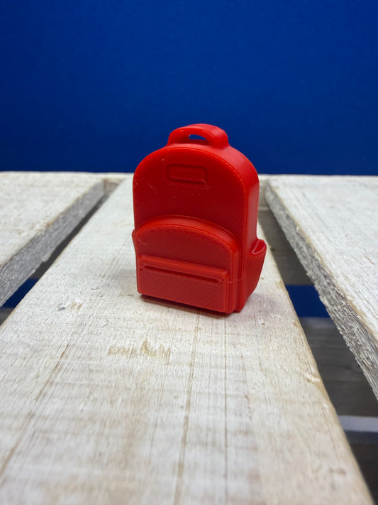 Mini Backpack Trinket – School Theme Mini Objects - Miniature Red Backpack TALKET