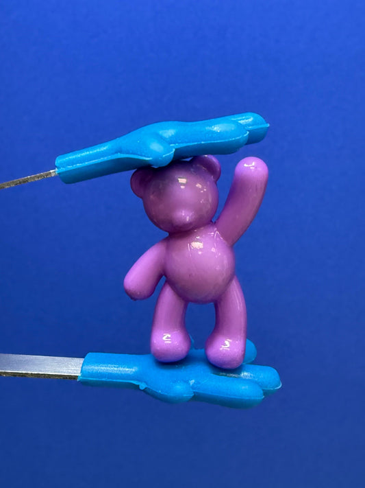Mini purple Teddy Bear Trinket - Toy Theme Mini Objects Speech Therapy