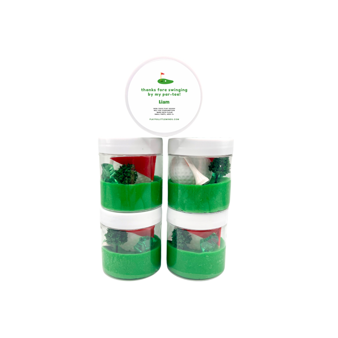 Golf Themed Play Dough Party Favors for Kids