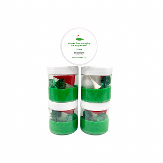 Golf Themed Play Dough Party Favors for Kids