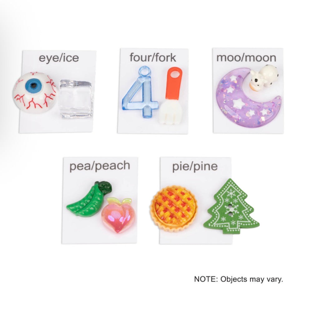 Final Consonant Deletion Mini Objects Kit - Minimal Pairs Phonological  CV to CVC