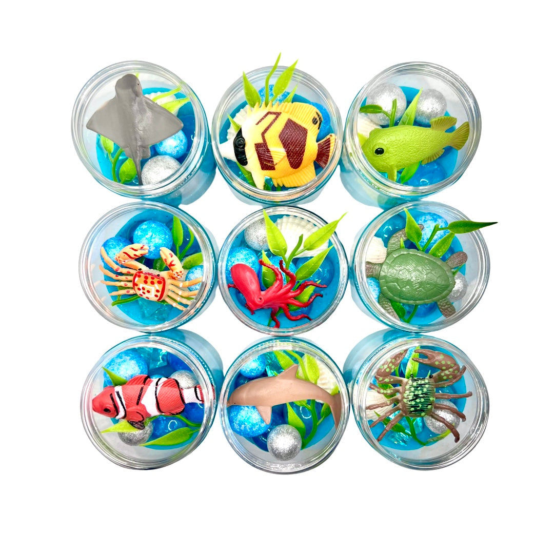 Ocean Themed Play Dough Party Favors: Under the Sea Birthday