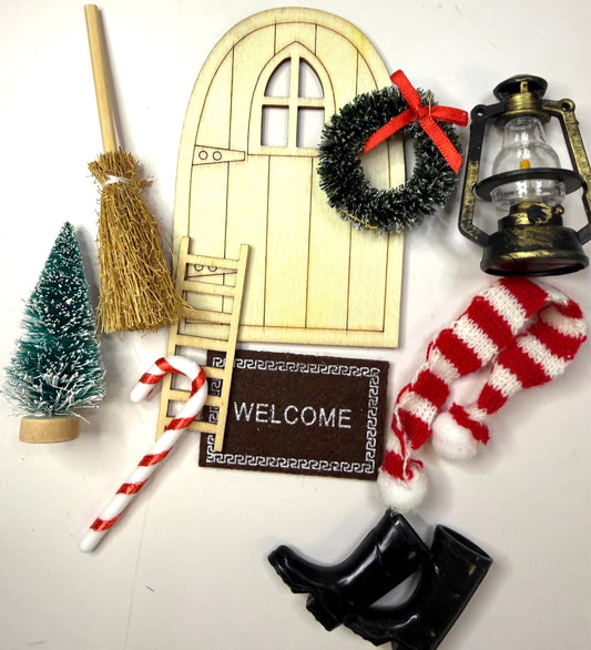 Winter Miniature Play Set - 10 Piece Storytelling Holiday Christmas Objects