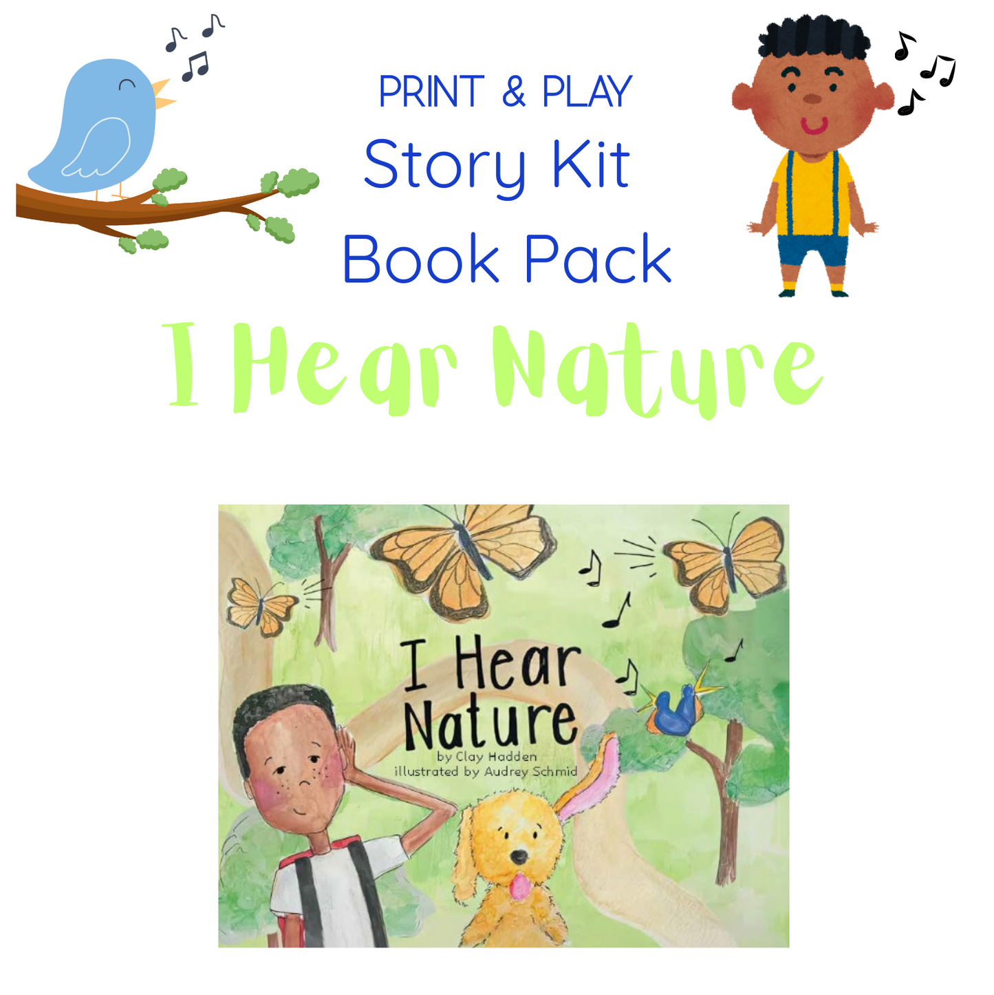 Say and Play Story Kit Companion Pack – I Hear Nature PRINTABLE ACTIVITIES Instant Download Book Extension