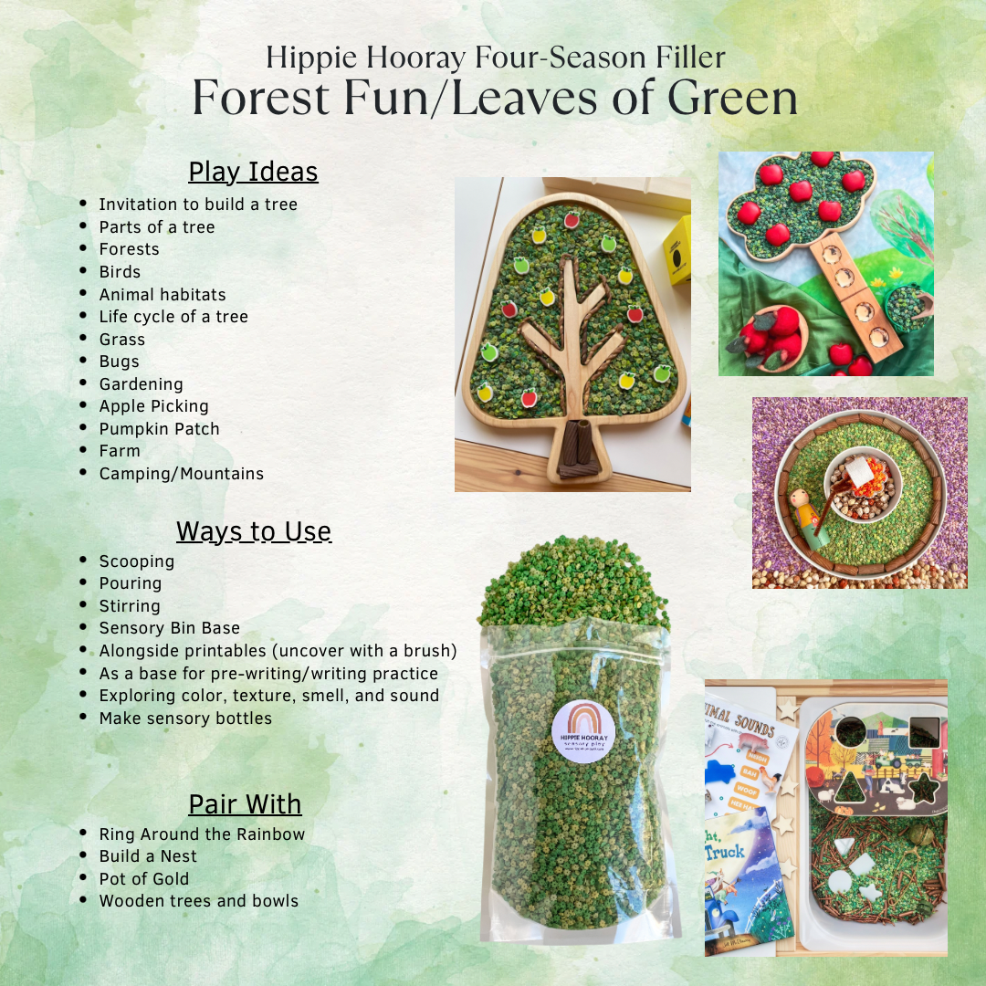 Forest Fun & Leaves of Green Sensory Bin Filler