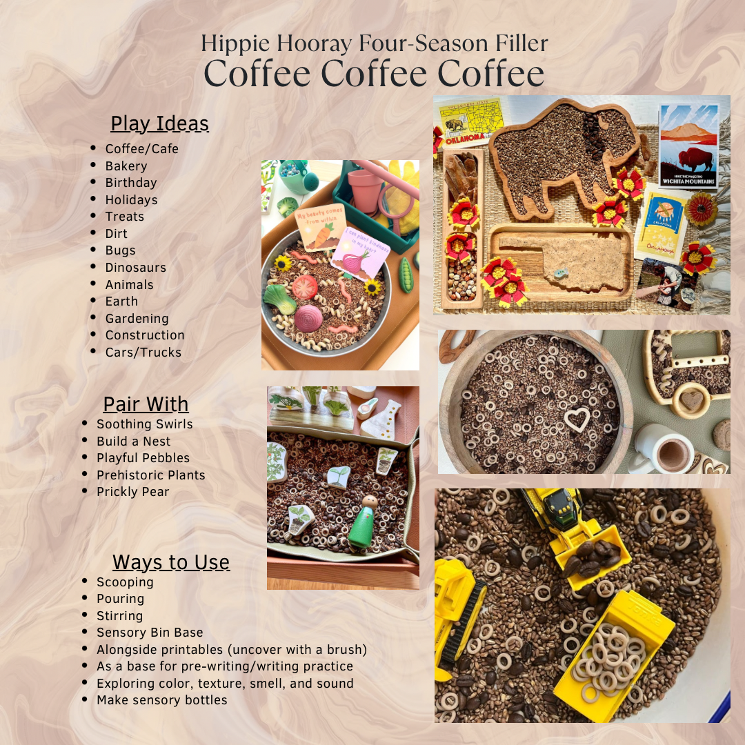 Coffee Coffee Coffee Sensory Bin Filler