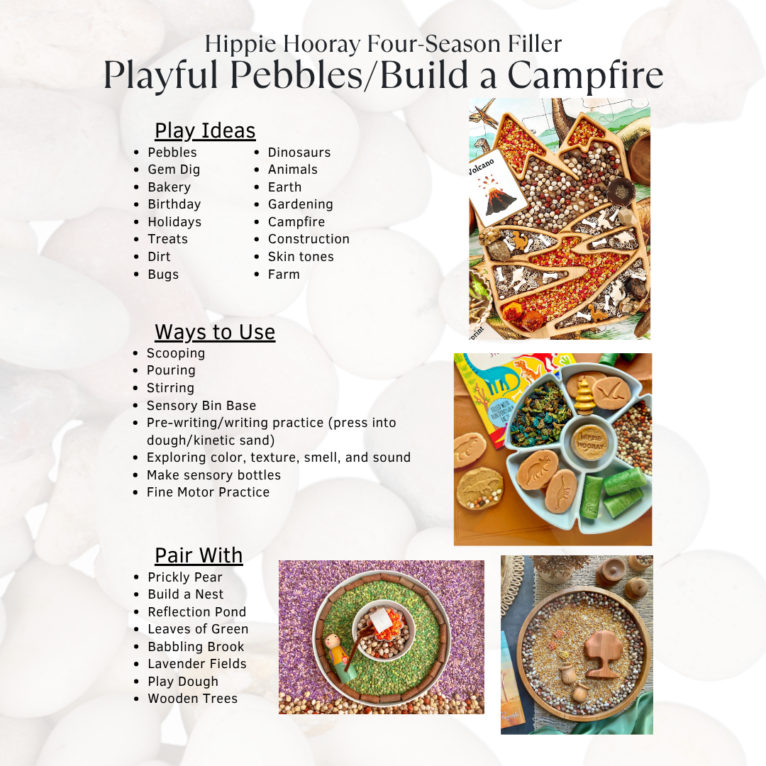 Playful Pebbles Sensory Bin Filler - Speech Therapy Fall Theme Sensory Set Up