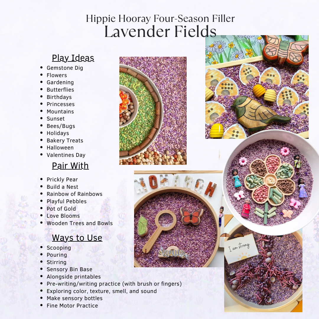 Lavender Fields Sensory Bin Filler - Lavender Scented Sensory Play Calming Tool
