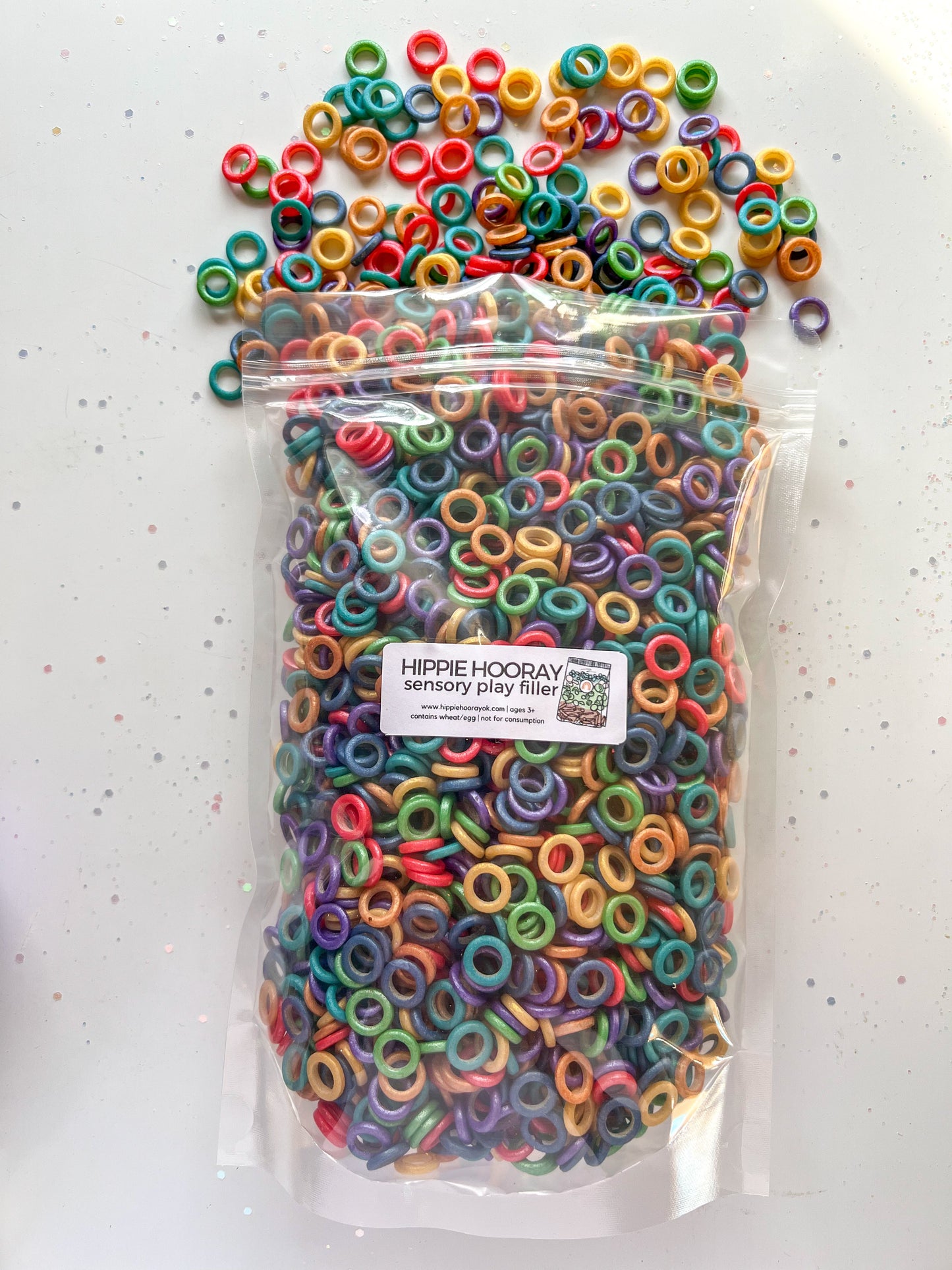 Ring Around the Rainbow Sensory Bin Filler - Color Sorting Activity and Add on with Mini Objects