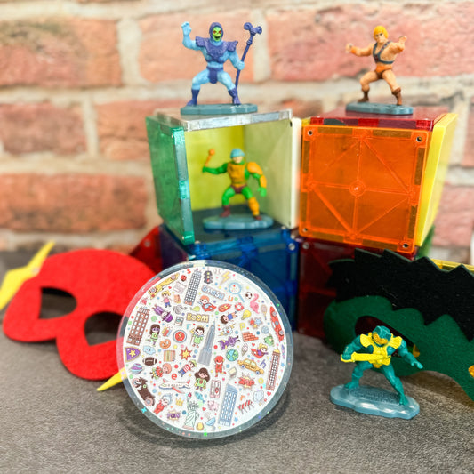 Super Hero Wonder Disc - I Spy Speech Therapy Activity