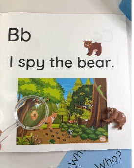 Say & Play Mini Objects I Spy the Alphabet Book + Mini Objects Kit — 26 Alphabet Objects, Magnifying Glass and Question Cards