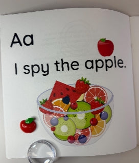 Say & Play Mini Objects I Spy the Alphabet Book + Mini Objects Kit — 26 Alphabet Objects, Magnifying Glass and Question Cards