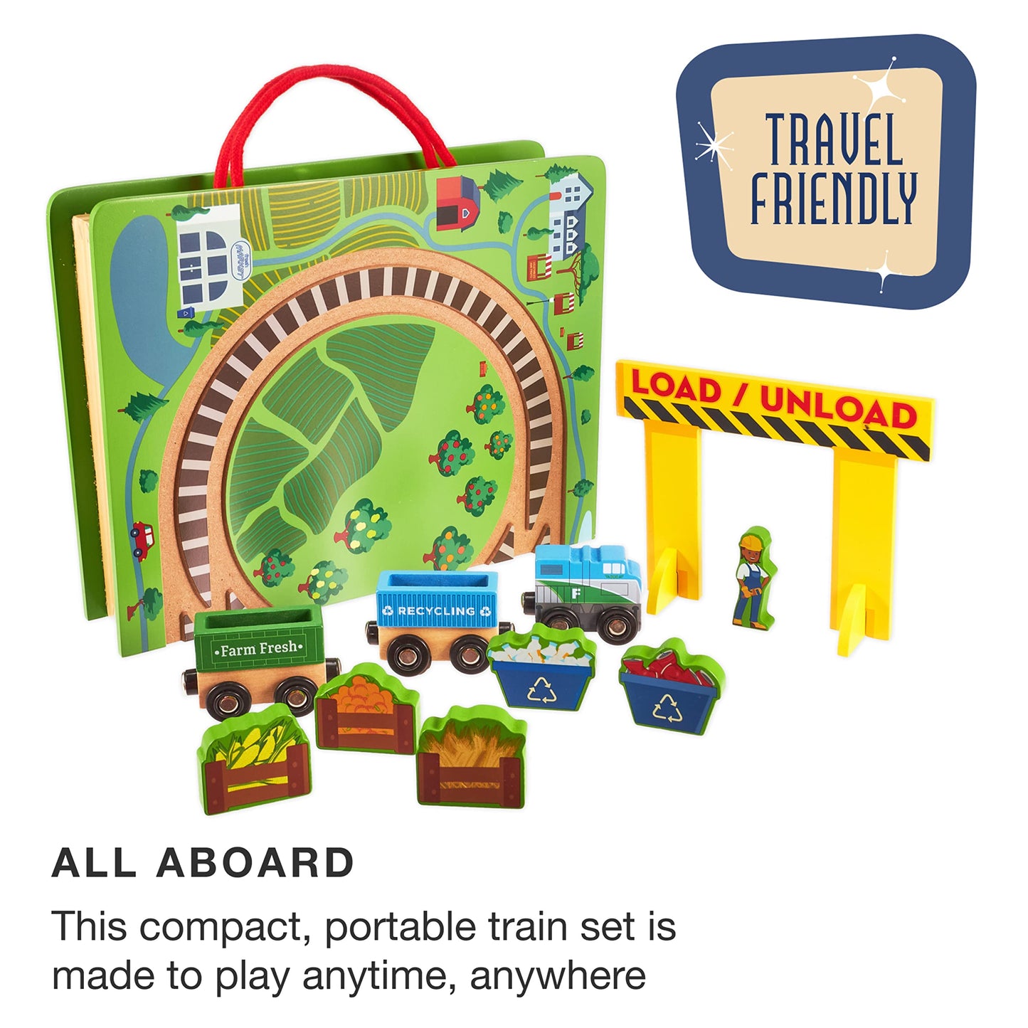 Grab & Go Railroad Theme play Preschool Train set