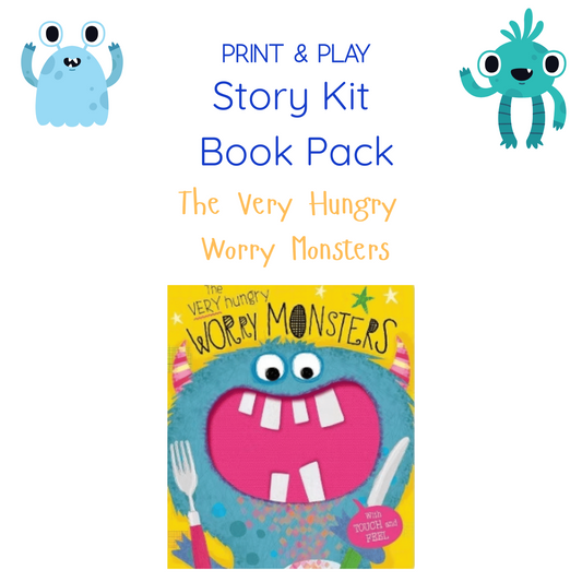 Very Hungry Worry Monsters Book Printable Activities Instant Download - Extension Story Kit -  Companion Pack -