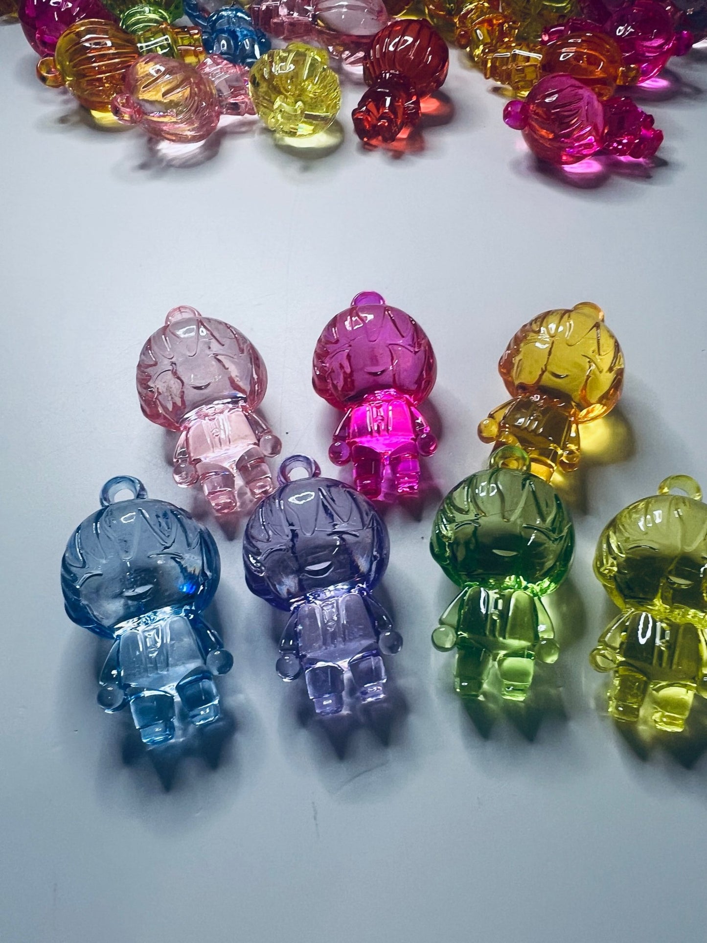 Acrylic Person Trinket Mini Objects Speech Therapy Story Prop Objects Miniature Person Charm Doodads - Speech and Smile