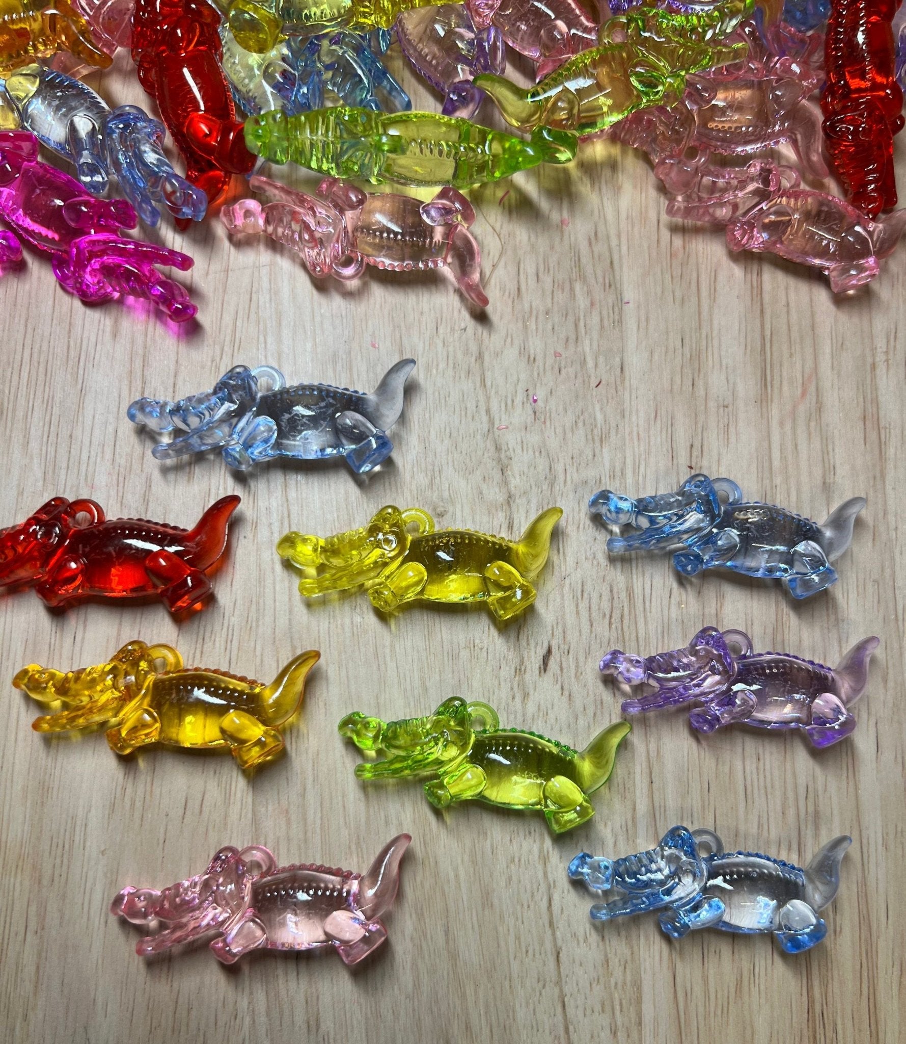 ALLIGATOR Object - Speech Therapy Mini Objects - Safari Theme Objects - Animal Trinkets - Doodads - Acrylic Alligator Charm - Crocodile Trinket - Speech and Smile