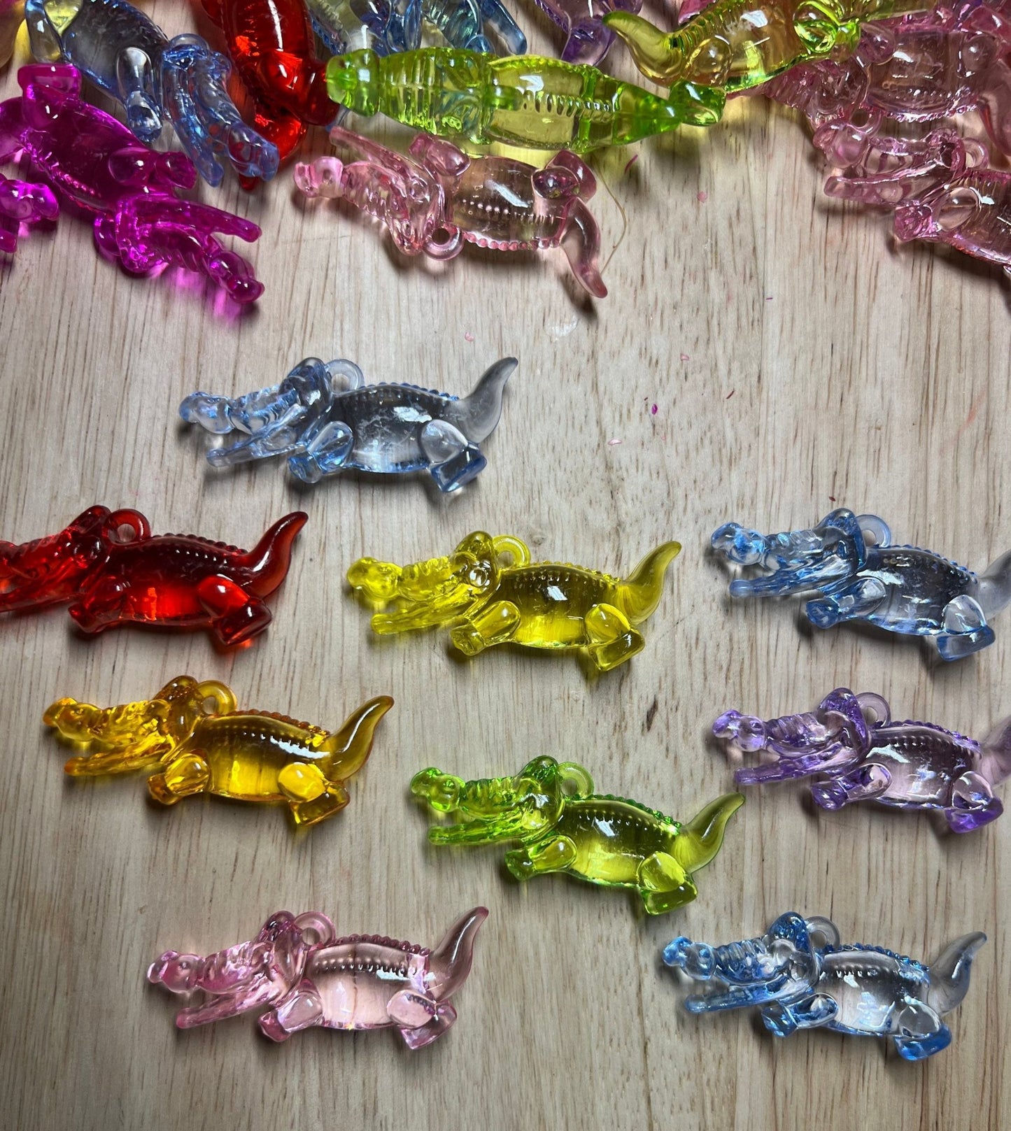 ALLIGATOR Object - Speech Therapy Mini Objects - Safari Theme Objects - Animal Trinkets - Doodads - Acrylic Alligator Charm - Crocodile Trinket - Speech and Smile