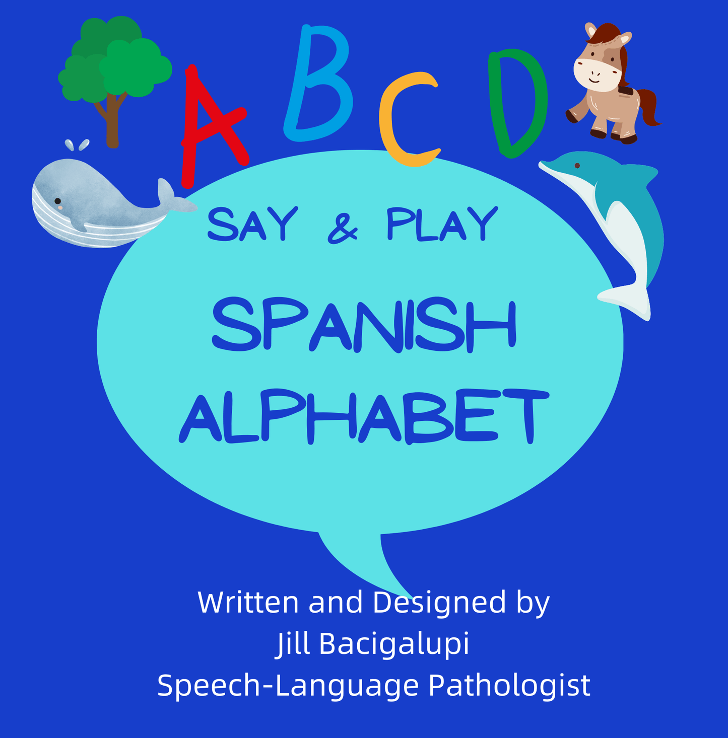 Alphabet Book IN SPANISH Learn the Alphabet - Pairs with Spanish Alphabet Set with Mini Objects - Speech and Smile