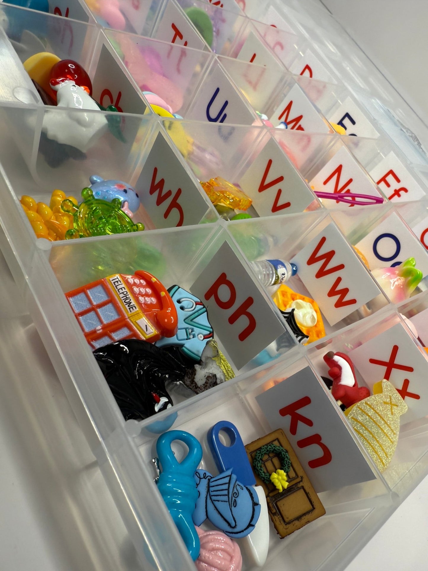 Alphabet Mini Objects Set – Phonics & Digraphs Kit | Montessori Sound Set Speech Therapy Trinkets | Say and Play Mini Objects - Speech and Smile