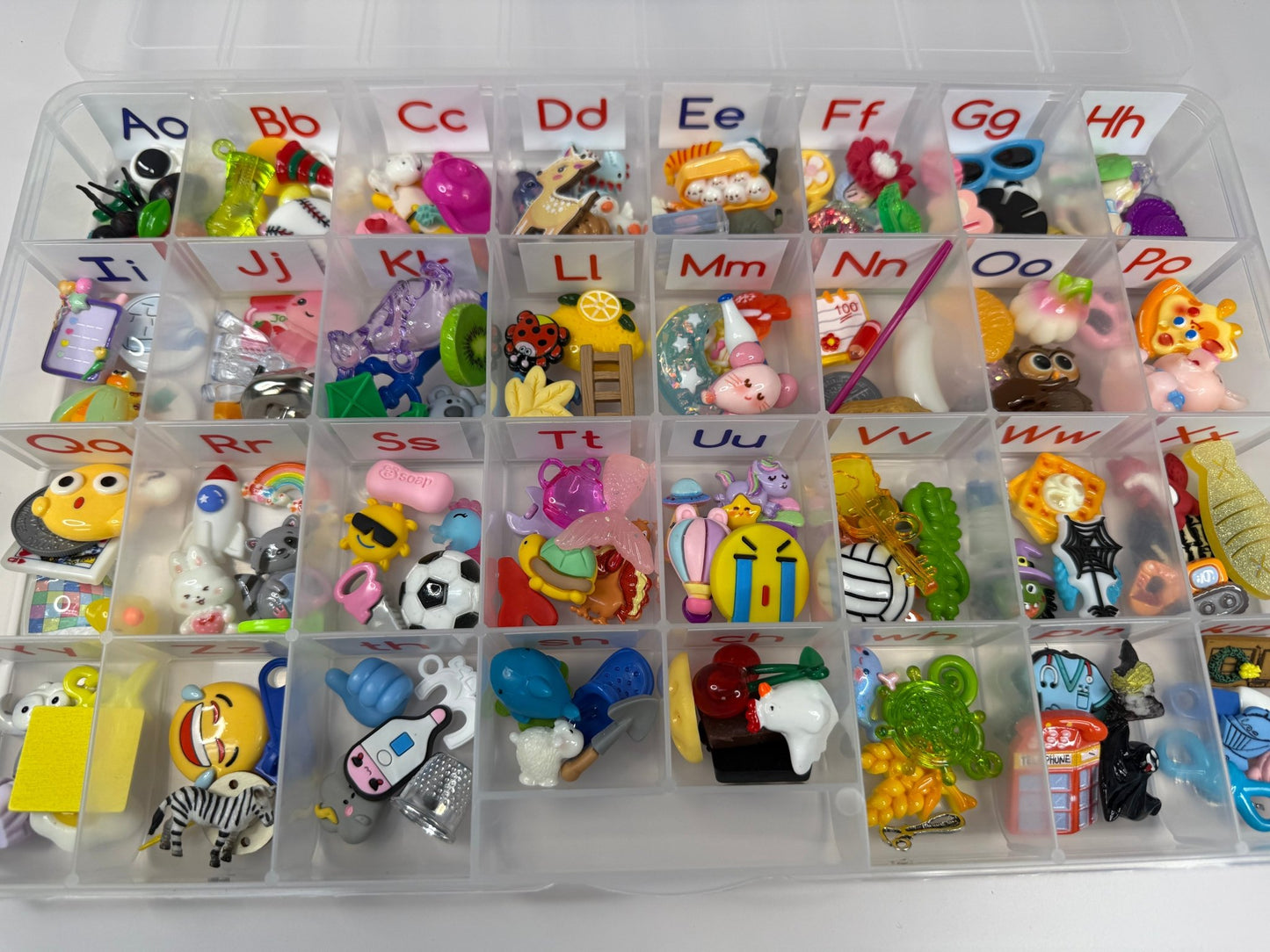 Alphabet Mini Objects Set – Phonics & Digraphs Kit | Montessori Sound Set Speech Therapy Trinkets | Say and Play Mini Objects - Speech and Smile