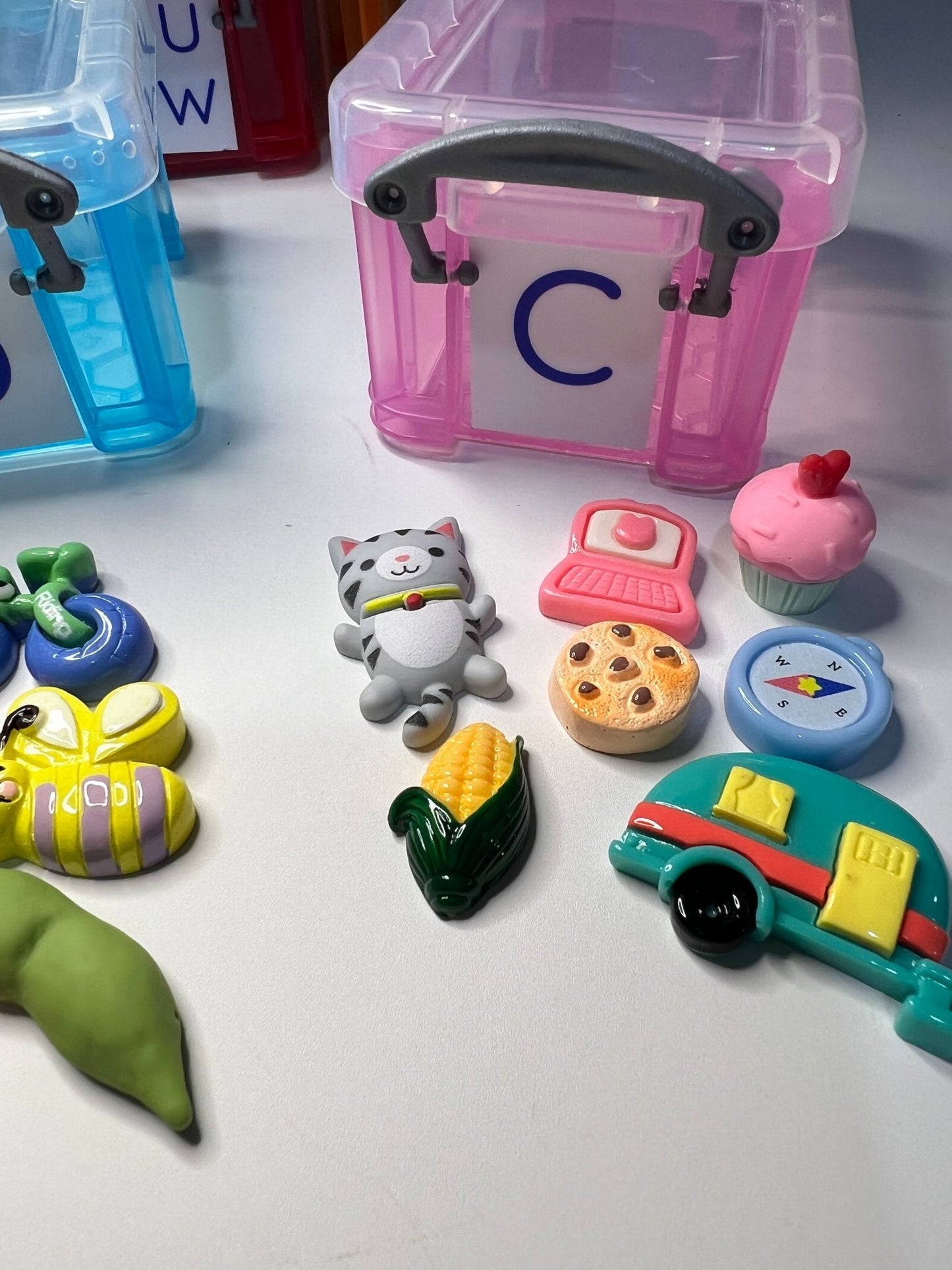 Alphabet Objects in Storage BEST SELLER Trinkets Beginning Sound Mini Objects Speech Therapy Preschool Montessori Sound Objects - Speech and Smile