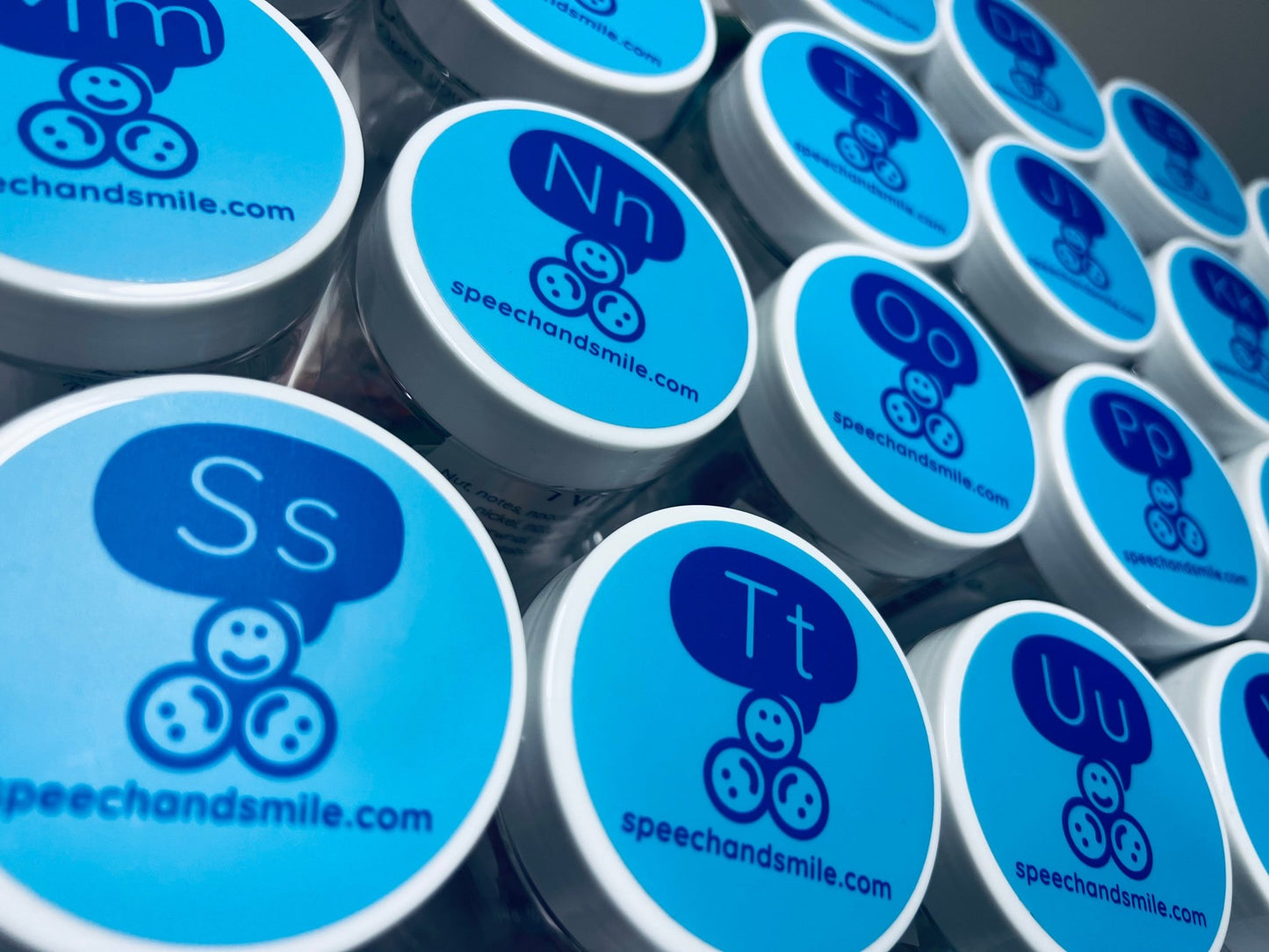 Alphabet Sound Jars – 7 Mini Objects per Jar - Beginning Sound Objects for Speech Therapy, Montessori, and Phonics Activities - Speech and Smile