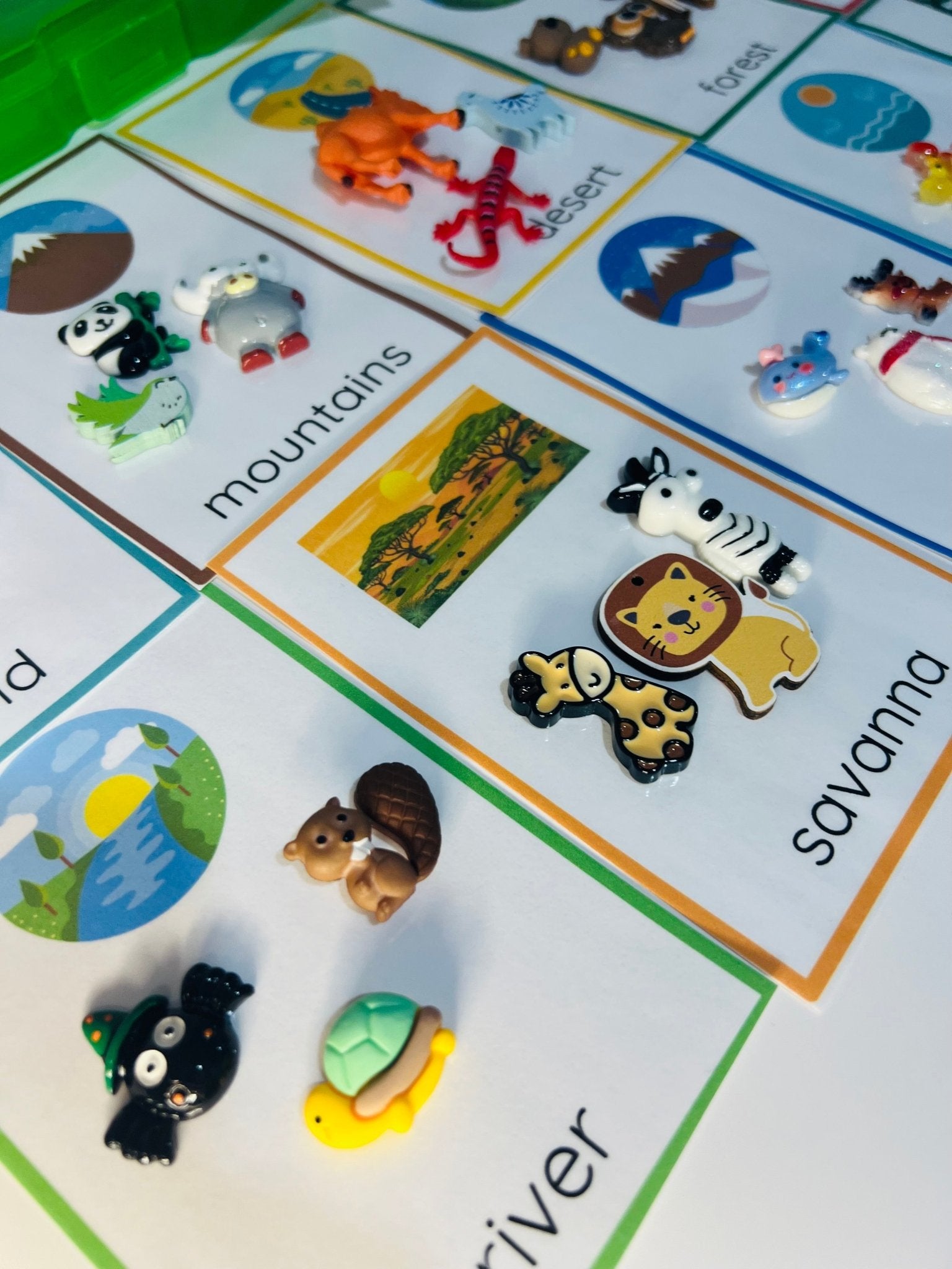 Animal Habitats Task Box with Mini Animal Trinkets - Speech and Smile