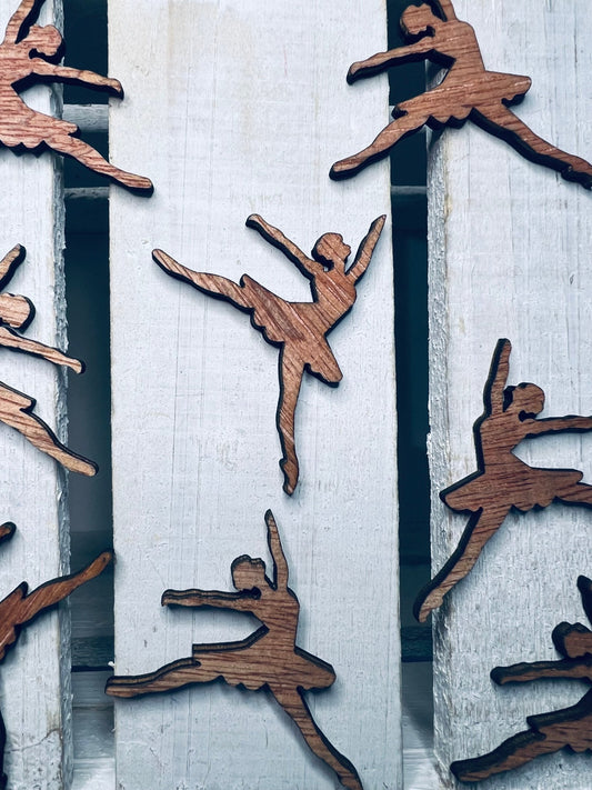 BALLERINA woodcut shape Object Dance Wooden cut out Dance craft - Speech and Smile