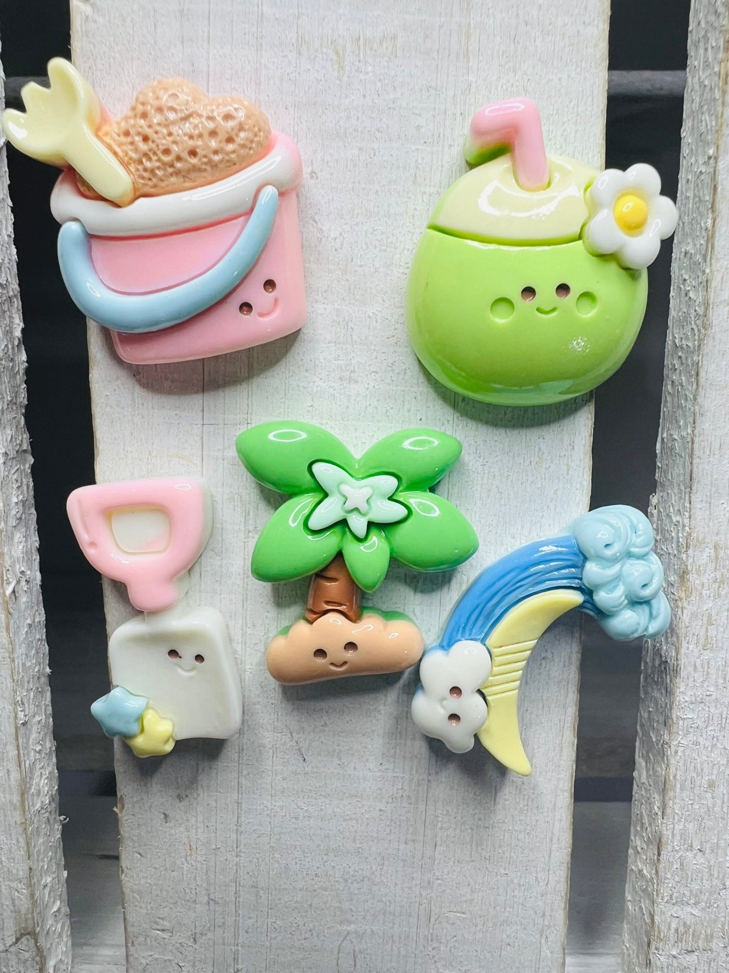 BEACH Mini Objects SET OF 5 Ocean Minis Speech Therapy Themed Mini Objects Ocean theme Trinkets Doodads for Sensory Bin - Speech and Smile