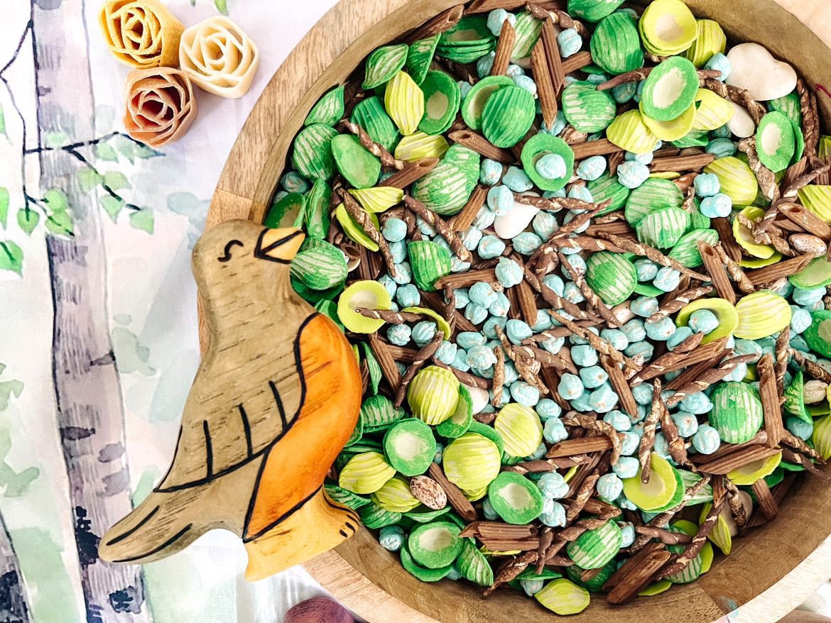 Build a Nest Sensory Bin Filler - Nature theme Play Bird Set up