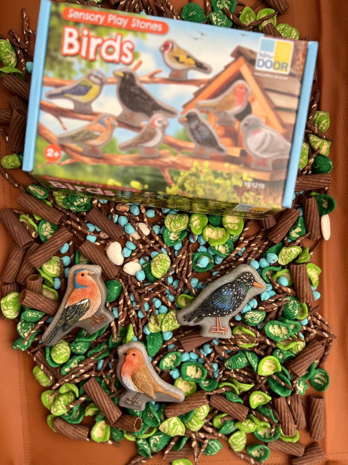 Build a Nest Sensory Bin Filler - Nature theme Play Bird Set up