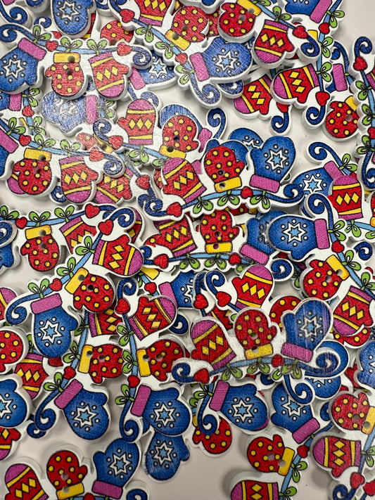 Bulk Minis 5 Mini Mittens Trinket – Letter M Alphabet Object – Winter Theme Mini Objects Speech Therapy Doodads - Speech and Smile