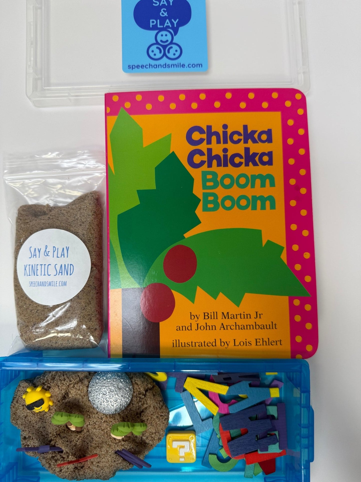 Chicka Chicka Boom Boom Story Objects Learn the Alphabet - Preschool Activty Mini Objects - Speech and Smile