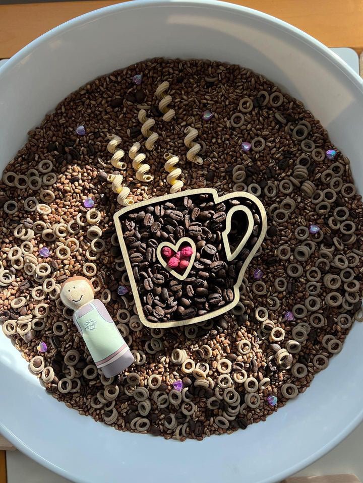 Coffee Coffee Coffee Sensory Bin Filler