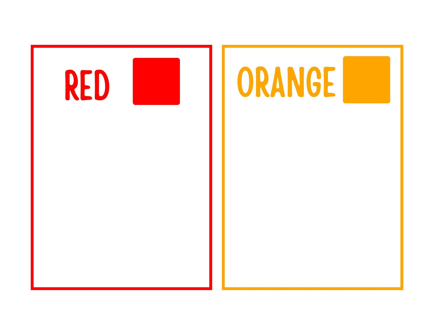 Color Sort Mat Printable Category Sorting Digital Download Preschool W ...