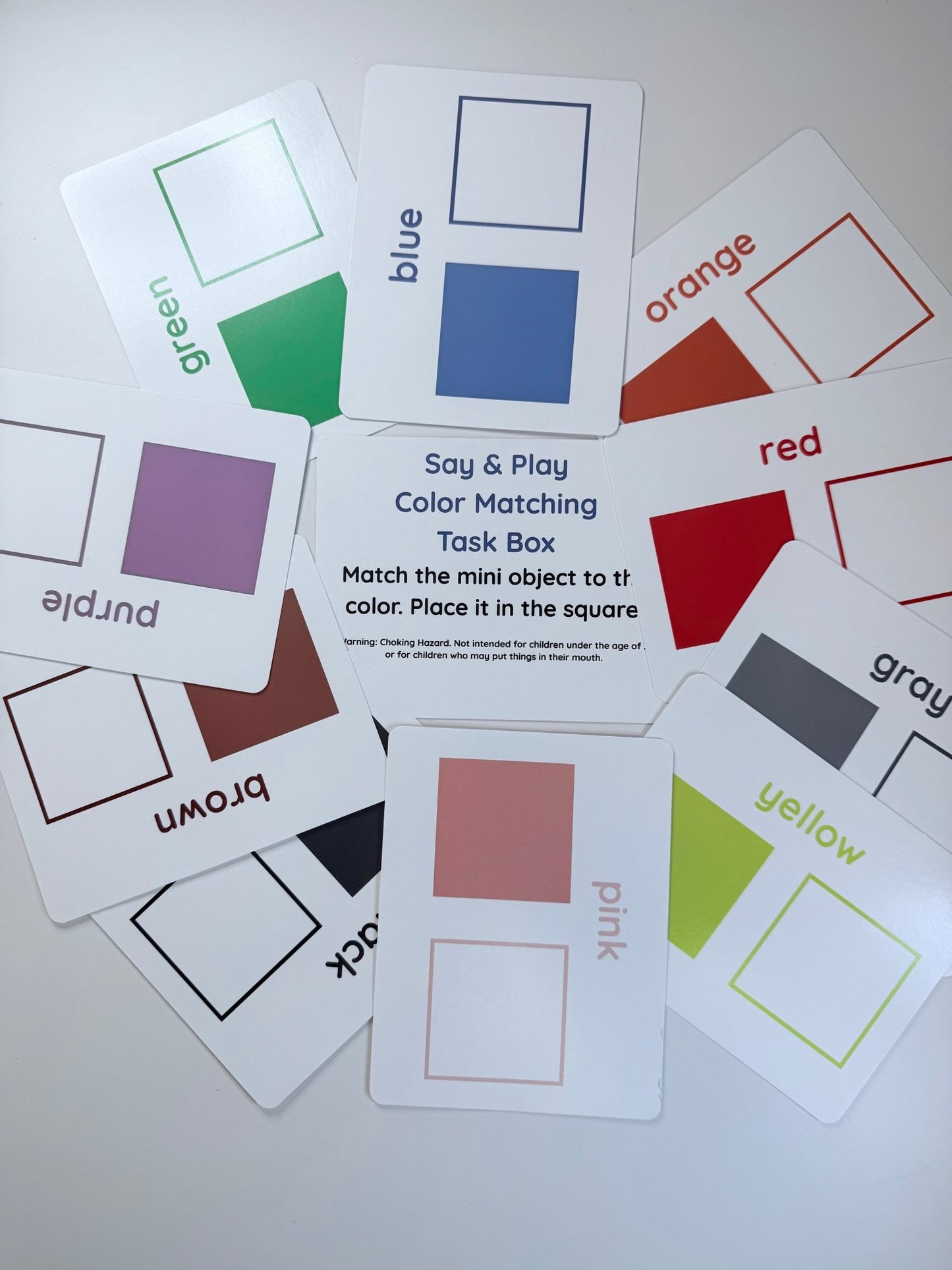 Color Sorting Task Box with mini objects and cards - Preschool Colors ...
