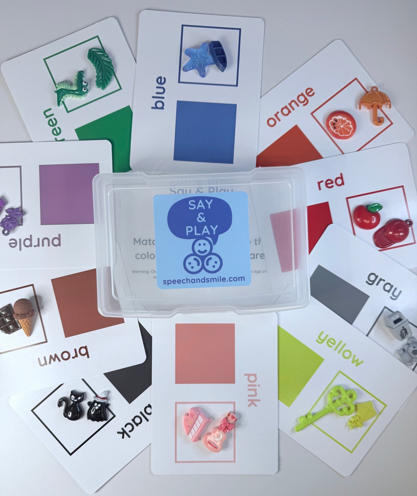 Color Sorting Task Box with mini objects and cards - Preschool Colors ...