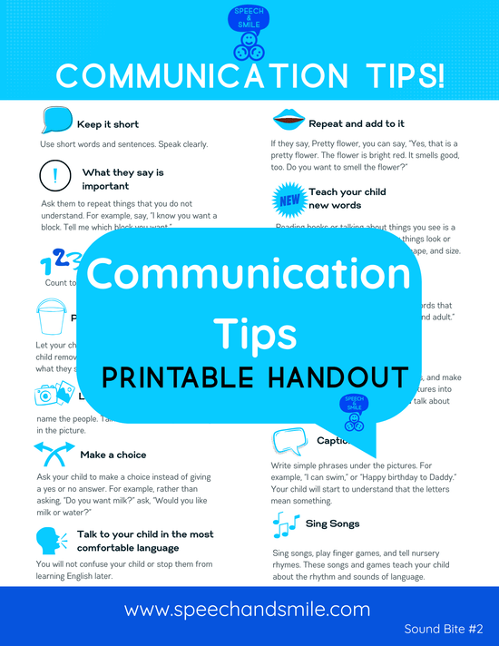 Free Communication Tips Handout – Sound Bite #2 (Printable Download ...