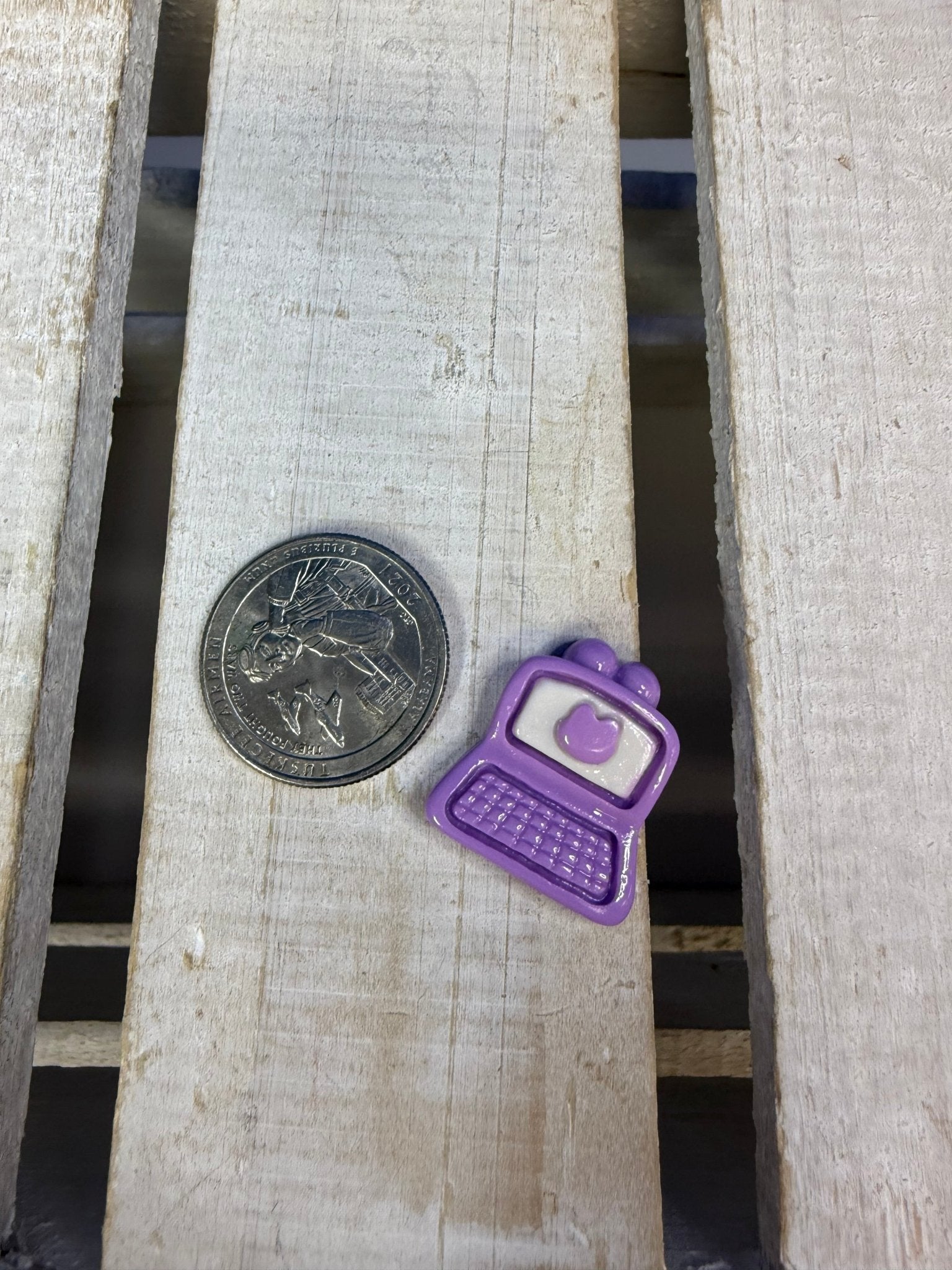 COMPUTER Trinkets - School Theme Trinkets - Doodads - Minis for Speech Therapy - Resin Computer Cabochon - Speech and Smile
